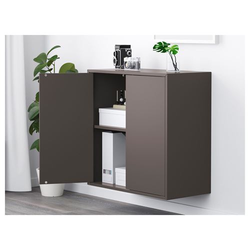 EKET, wall cabinet, dark grey, 70x35x70 cm