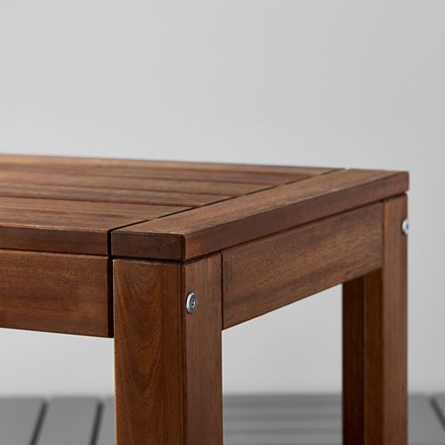 APPLARÖ, drop-leaf dining table-chair-bench set, brown