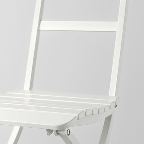 MALARÖ, katlanabilir masa ve sandalye seti, beyaz