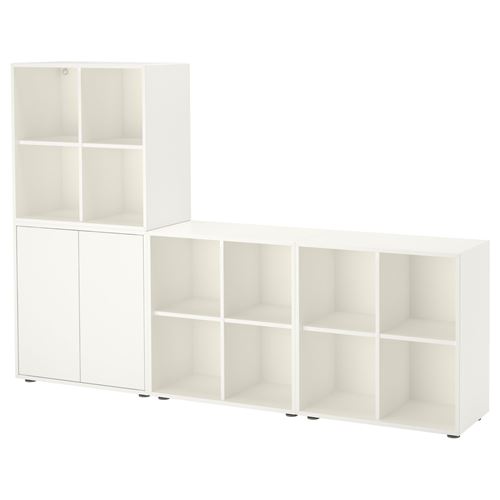 EKET, storage combination, white, 210x35x142 cm