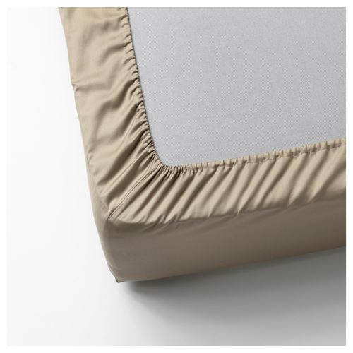 NATTJASMIN tek kişilik lastikli çarşaf bej 90x200 cm NATTJASMIN tek kişilik lastikli çarşaf bej 90x200 cm