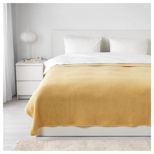 VARELD çift kişilik yatak örtüsü sarı 230x250 cm IKEA