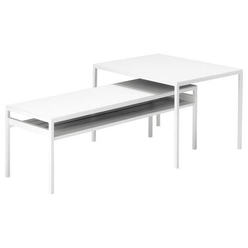 NYBODA iki taraflı orta sehpa seti beyazgri IKEA İş Yeriniz İçin