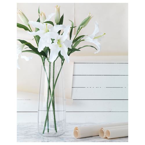 SMYCKA, yapay çiçek, zambak-beyaz, 85 cm