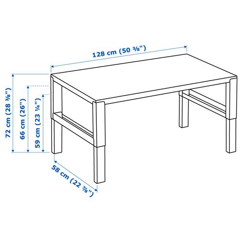 PAHL, çocuk çalışma masası, beyaz-pembe, 128x58 cm