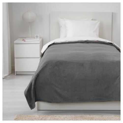 TRATTVIVA, tek kişilik yatak örtüsü, gri, 150x250 cm