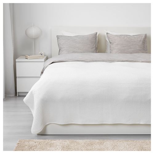 VARELD, çift kişilik yatak örtüsü, beyaz, 230x250 cm