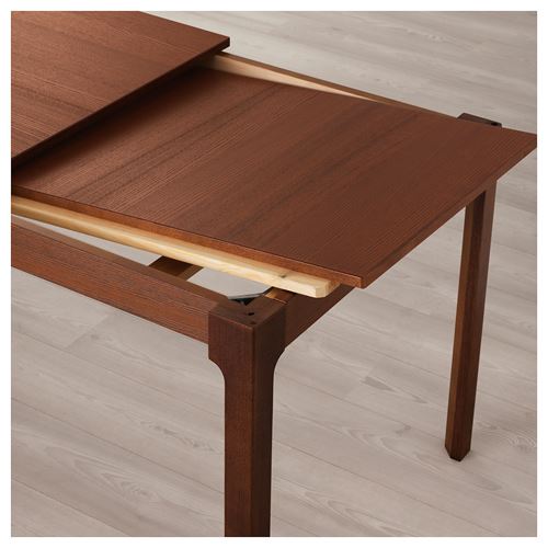 EKEDALEN açılabilen yemek masası, kahverengi, 180/240x90 cm
