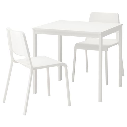 VANGSTA/TEODORES, mutfak masası takımı, beyaz, 2 sandalyeli