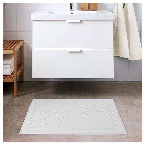 SKULINGEN, bath mat, white, 50x70 cm