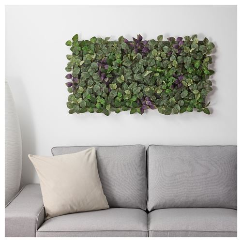 FEJKA, yapay bitki, yeşil-lila, 26x26 cm