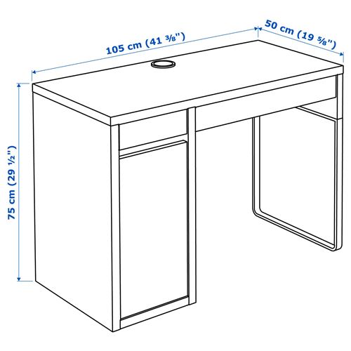 MICKE/ELDBERGET, masa, sandalye ve dolap kombinasyonu, beyaz-bej