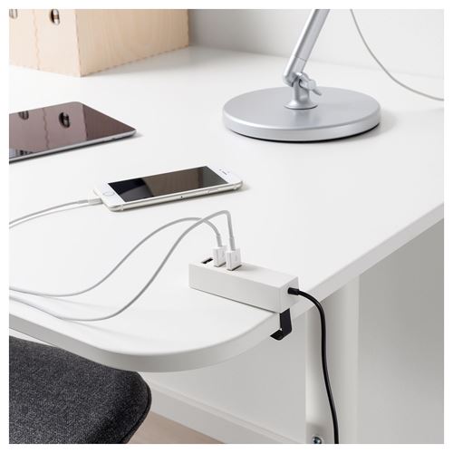 LÖRBY, USB charger, white