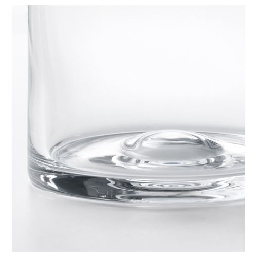 TIDVATTEN, vase, transparent glass, 18 cm