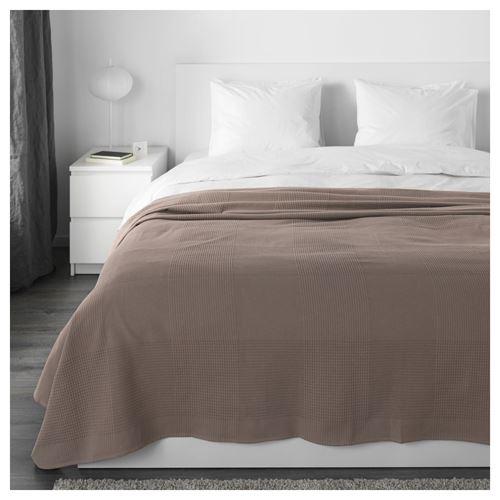 INDIRA, çift kişilik yatak örtüsü, açık kahverengi, 230x250 cm
