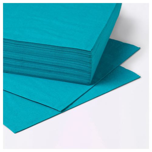 FANTASTISK, paper napkin, turquoise, 40x40 cm