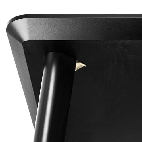 LISABO/IDOLF, mutfak masası takımı, siyah, 4 sandalyeli