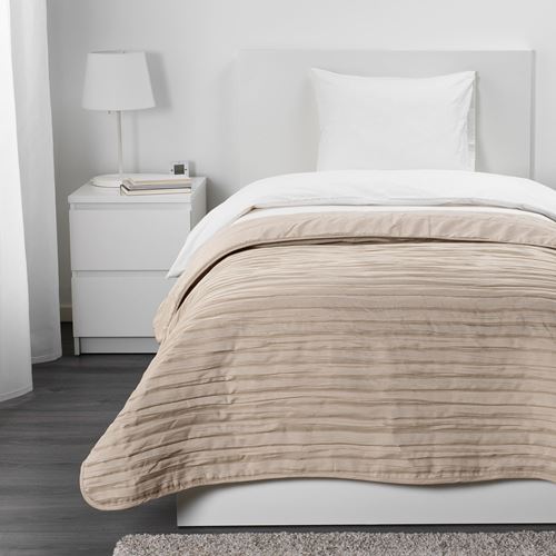 VEKETAG, tek kişilik yatak örtüsü, bej, 160x250 cm