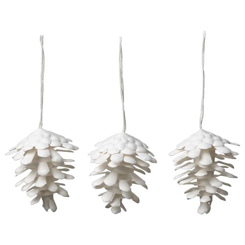 VINTERFEST ağaç süsü beyaz 7 cm | IKEA Yılbaşı Ürünleri