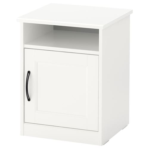 songesand bedside table white 42x40 cm | ikea bedroom