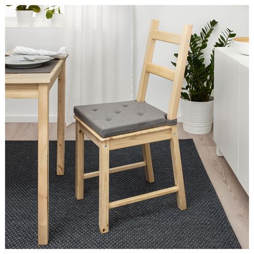JUSTINA, sandalye minderi, gri, 35/42x40x4 cm