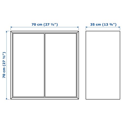 EKET, cabinet, white, 70x35x70 cm