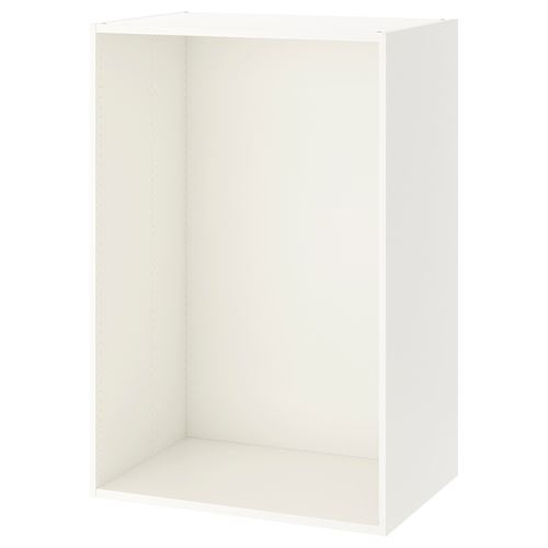 PLATSA, wardrobe frame, white, 80x55x120 cm