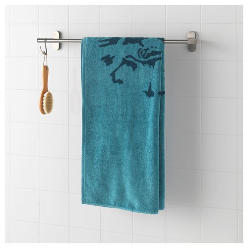 URSKOG, banyo havlusu, mavi, 70x140 cm