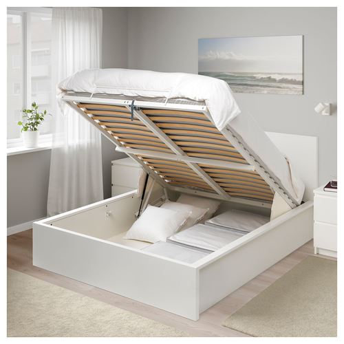 MALM, double bed, white, 160x200 cm