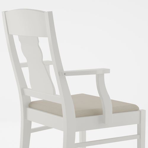 INGATORP, dining set, white, 4 chairs