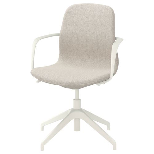 LANGFJALL swivel chair with armrests gunnared beigewhite IKEA Home