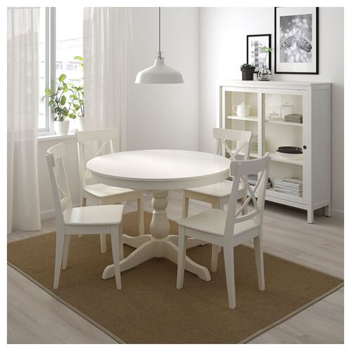 INGATORP, yemek masası, beyaz, 4-6 kişilik