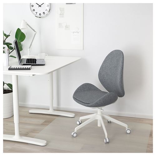HATTEFJALL, office chair, gunnared medium grey