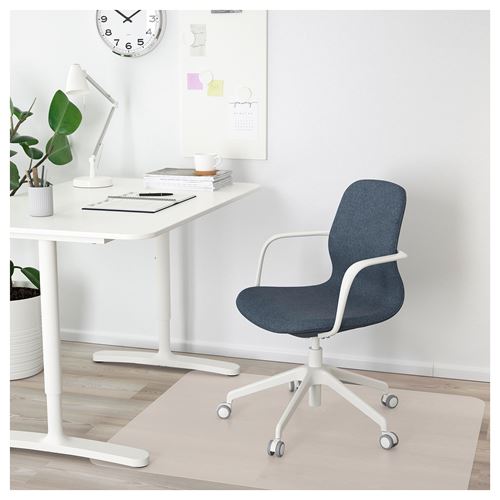 LANGFJALL, office chair, gunnared blue/white