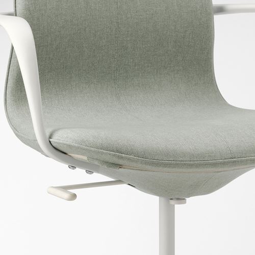 LANGFJALL, çalışma sandalyesi, gunnared açık yeşil-beyaz