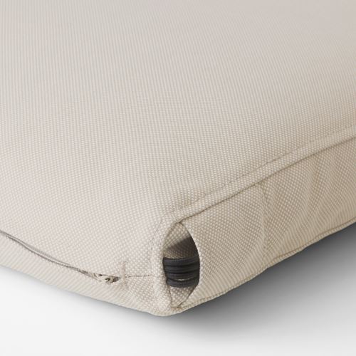 FRÖSÖN, cover for chair cushion, beige, 50x50 cm
