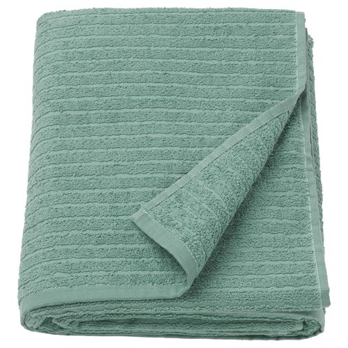 VAGSJÖN bath sheet light grey-green 100x150 cm | IKEA Bathroom