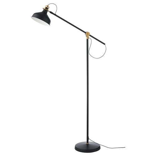 RANARP, yer ve okuma lambası, siyah, 153 cm