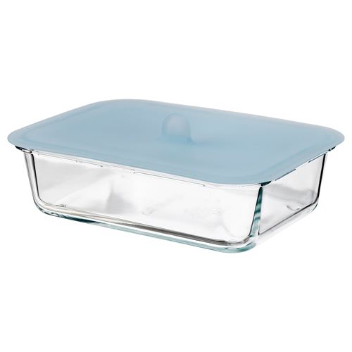 IKEA 365+, food container with lid, glass-silicon, 1.0 lt