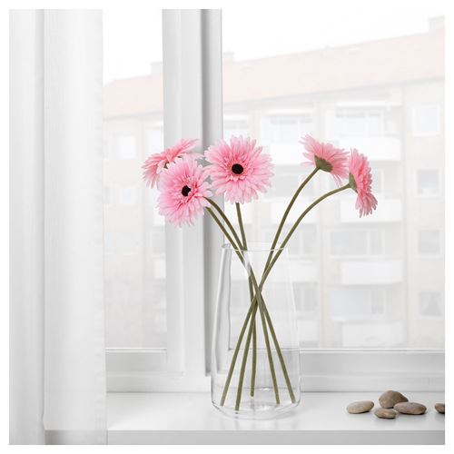 SMYCKA, artificial flower, gerbera pink, 50 cm
