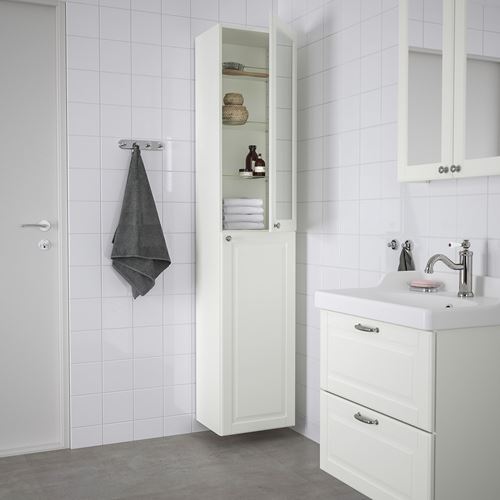 GODMORGON, yüksek banyo dolabı, beyaz, 40x32x192 cm