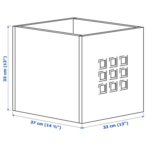 LEKMAN, kutu, beyaz, 33x37x33 cm