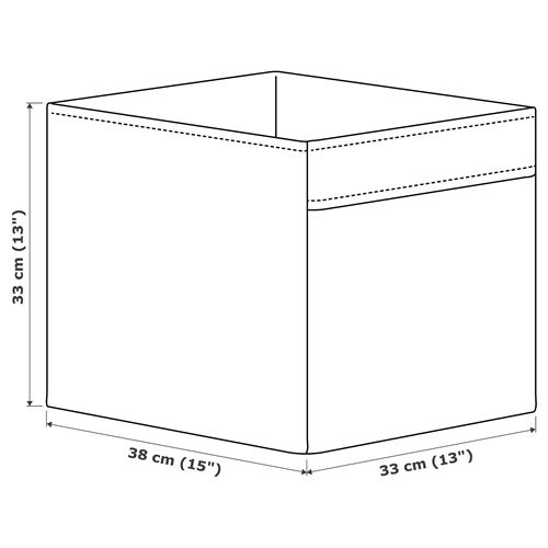 DRÖNA, kutu, açık yeşil-beyaz, 33x38x33 cm