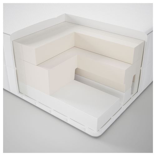 MYRBACKA, single bed mattress, white, 90x200 cm