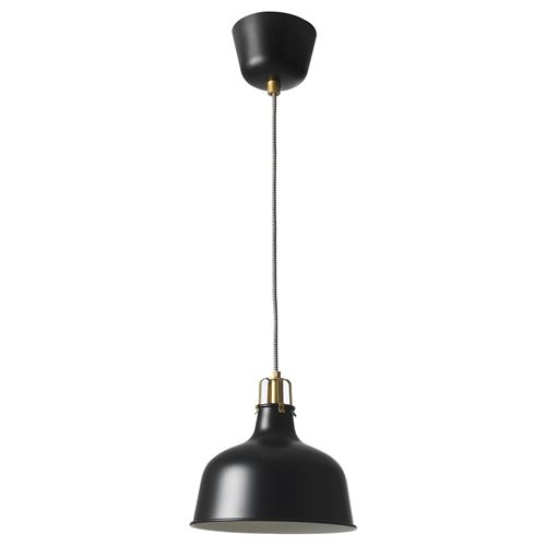 RANARP, sarkıt lamba, siyah, 23 cm