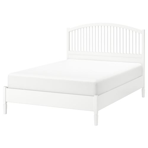 TYSSEDAL/LÖNSET, double bed, white, 160x200 cm