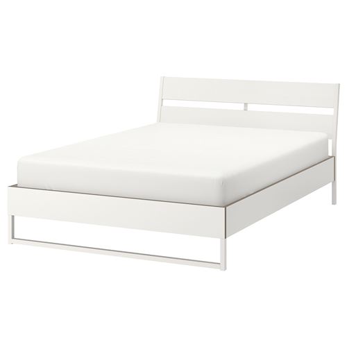 TRYSIL/LURÖY, double bed, white/grey