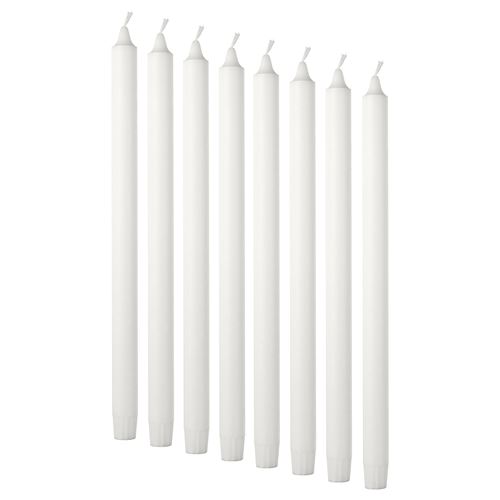 JUBLA, chandelier candle, white, 35 cm