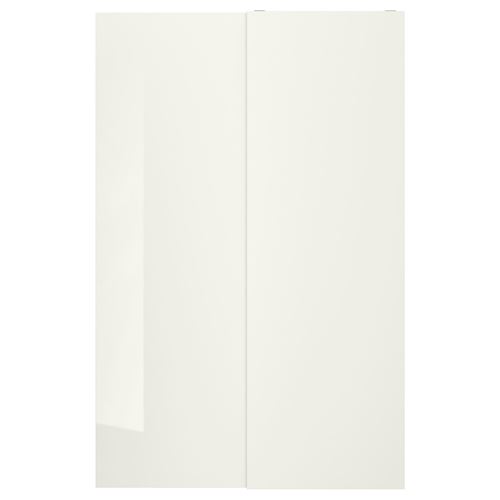 HASVIK, sürgü kapak, parlak cila-beyaz, 150x236 cm