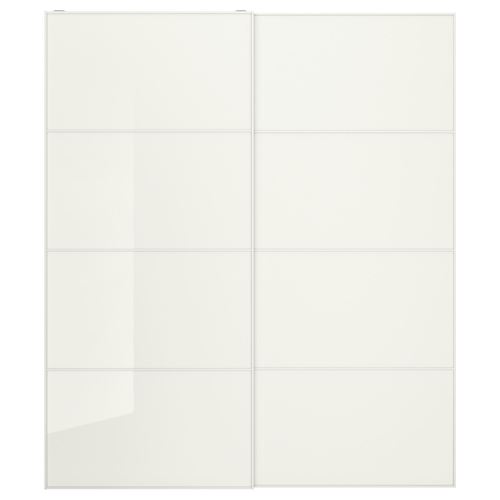 FARVIK, sürgü kapak, beyaz cam, 200x236 cm